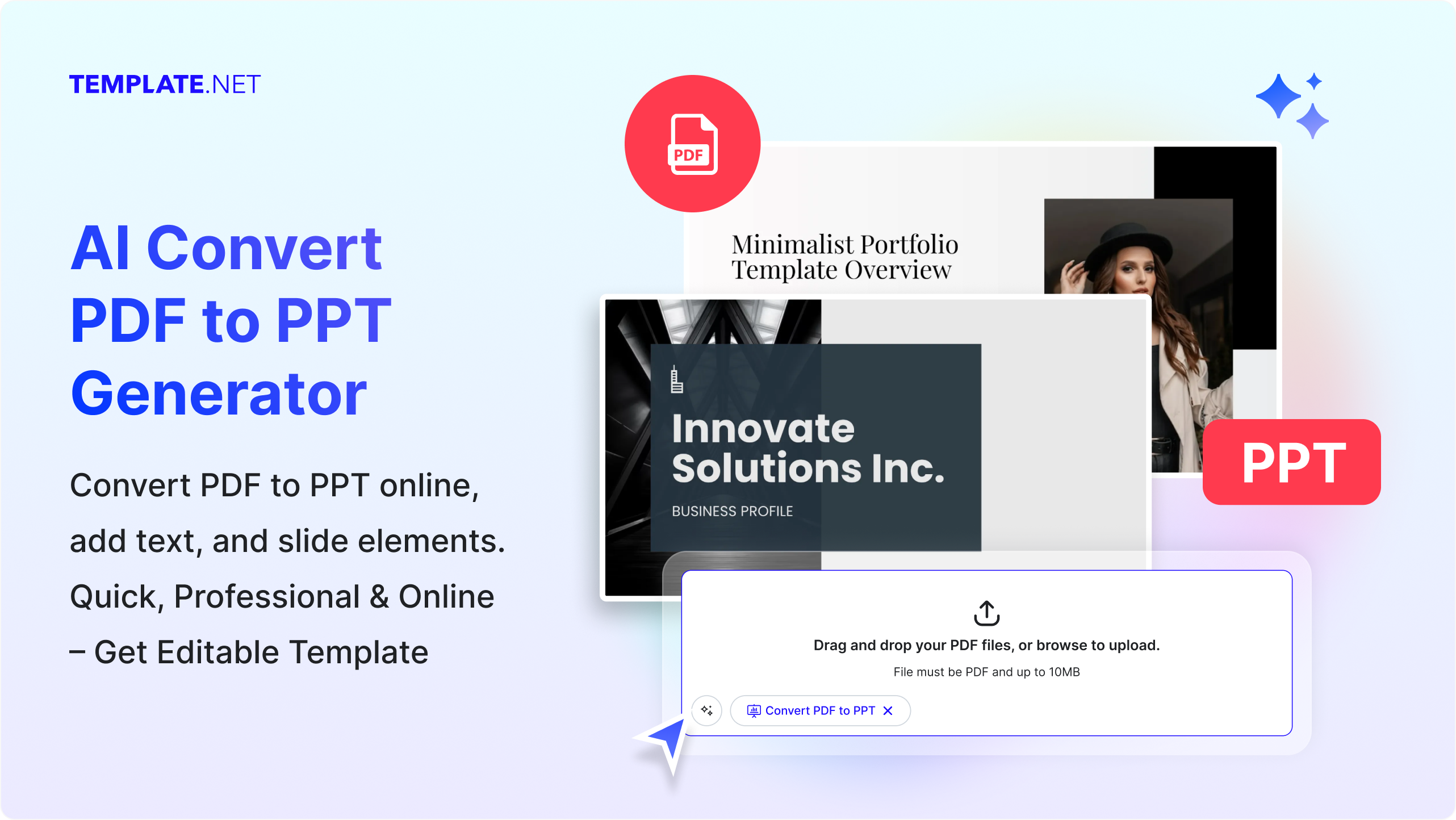 Free AI Convert PDF to PPT Editor, Convert PDF Slides to Presentation PDF Online